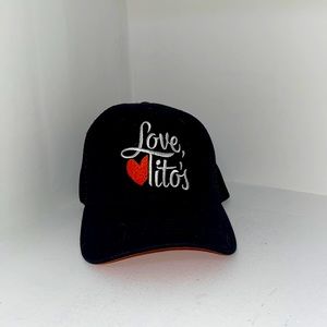 “Love Tito’s” unisex black snap back hat NWOT
